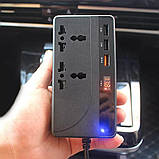 Перетворювач напруги 100W/200W Konfulon CZ-01 автомобільний інвертор від акумулятора 12V110V / 24V220V, фото 10