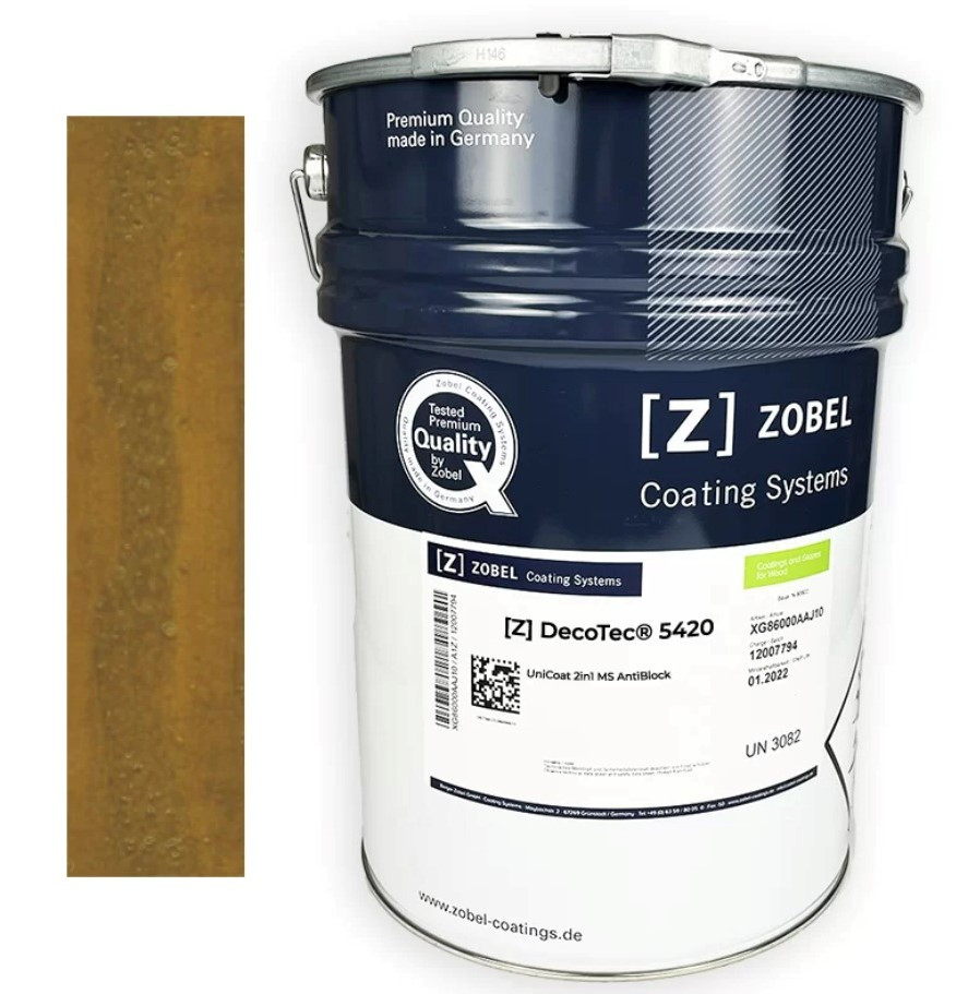 Лак Zobel Deco-tec 5420, колір Коричневий cl8.00 (Braun), 20л (Німеччина)