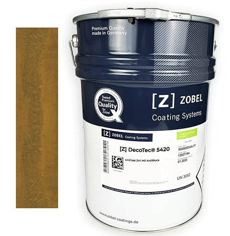 Лак Zobel Deco-tec 5420, колір Коричневий cl8.00 (Braun), 20л (Німеччина), фото 1