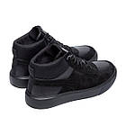 Шкіряні чоловічі теплі зимові кросівки черевики з натуральним хутром Puma Black Leather зимові черевики з натуральної шкіри, фото 8