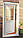 Двері вхідні пластикові білі з натискним гарнітуром та замком  WDS 60, фото 2