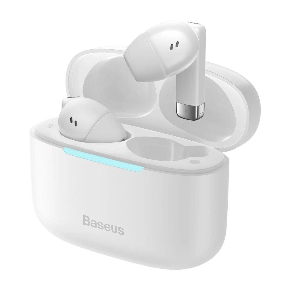 Навушники вакуумні безпровідні з мікрофоном Baseus Bowie E9 Bluetooth в кейсі Білий (NGTW120002)