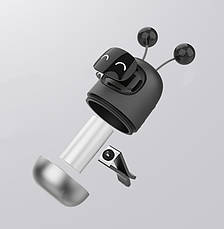 Ароматизатор-освіжувач повітря автомобільний в решітку машини Emoji Robot happy Чорний, фото 4