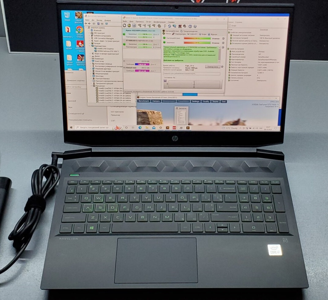 Ноутбук HP Pavilion 16-a0076m (i7-10750H, GTX 1650Ti, 8+8Gb, 256Gb+1Tb ...