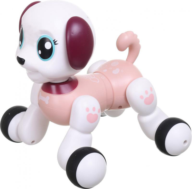 Игрушка детская собачка-робот на радиоуправлении 15см розовая (РКБН1090AP) - фото 1 - id-p1702891532