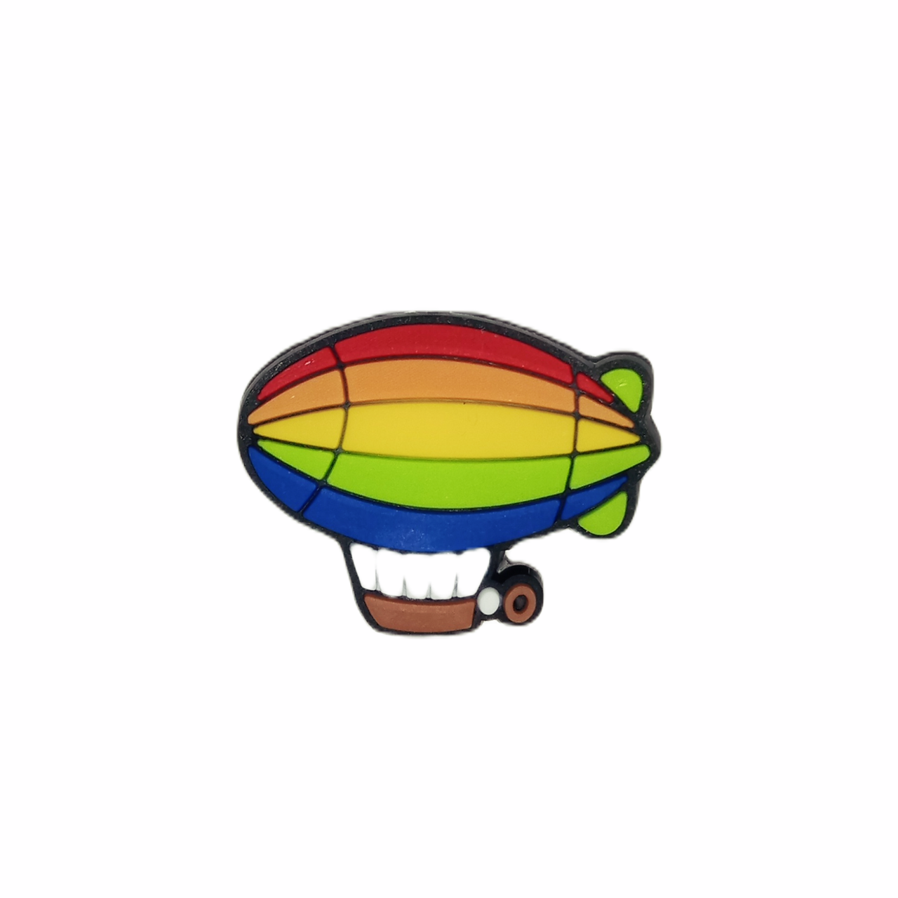 Джибітси прикраси для взуття кроксів сабо JIBBITZ Airship rainbow Дирижабль веселка № 1128, фото 1