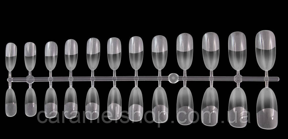 Гелевые Типсы для Наращивания Ногтей Форма Овал 12 Размеров 1 Пластина ...