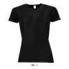 Жіноча спортивна футболка, чорний, SOL'S SPORTY WOMEN від XS до XXL, фото 2