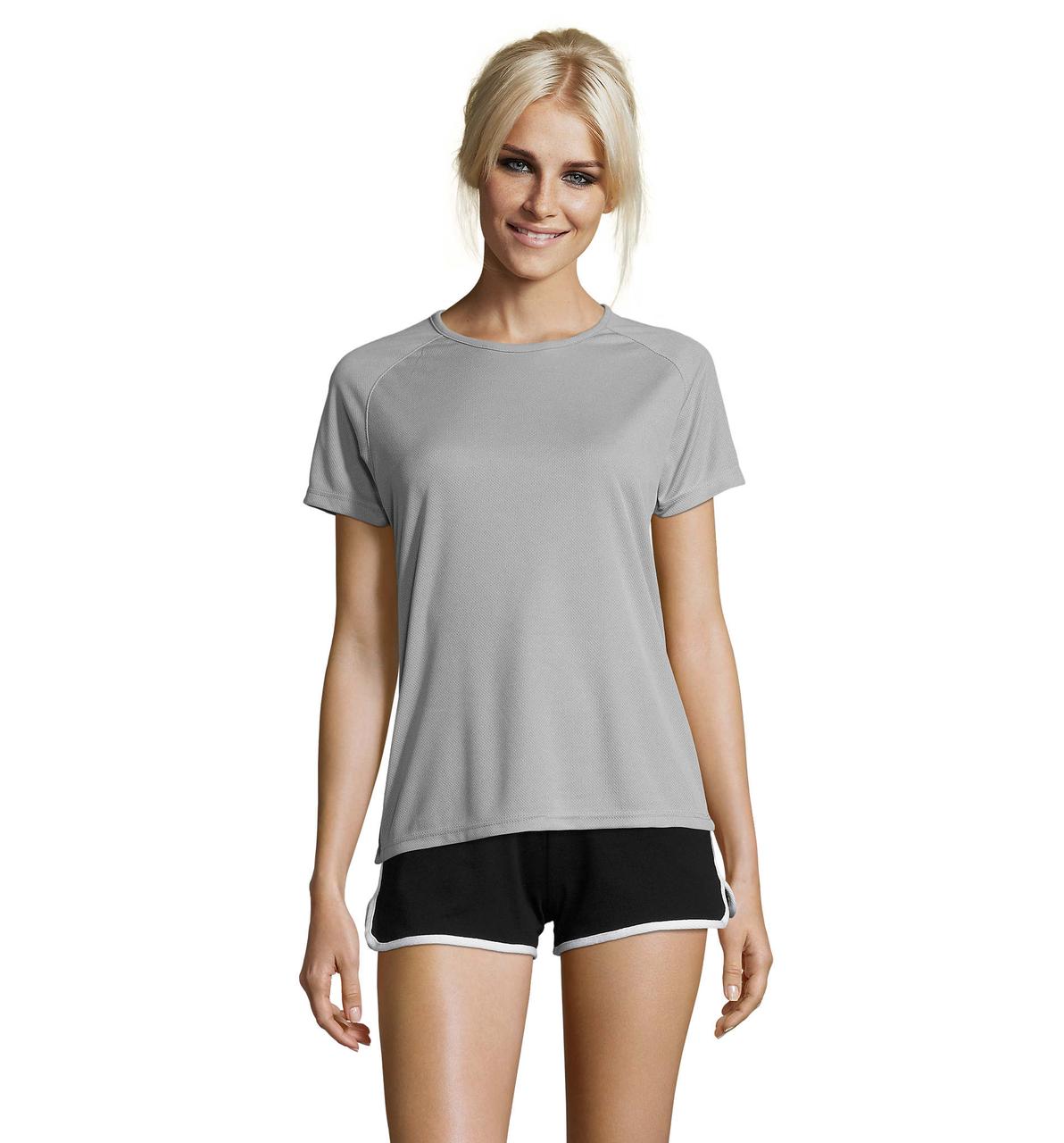 Женская спортивная футболка, серый, SOL S SPORTY WOMEN от XS до XXL - фото 1 - id-p1702896914