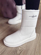 Чоботи зимові жіночі білі Ditas шкіра