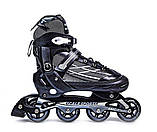 Розсувні роликові ковзани Scale Sports Adult Skates XL LF 935 Чорний (41-44), фото 5
