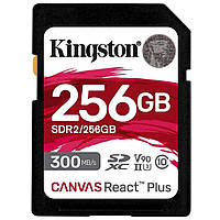 Карта памяти Kingston 256GB SDXC class 10 UHS-II U3 Canvas React Plus (SDR2/256GB)