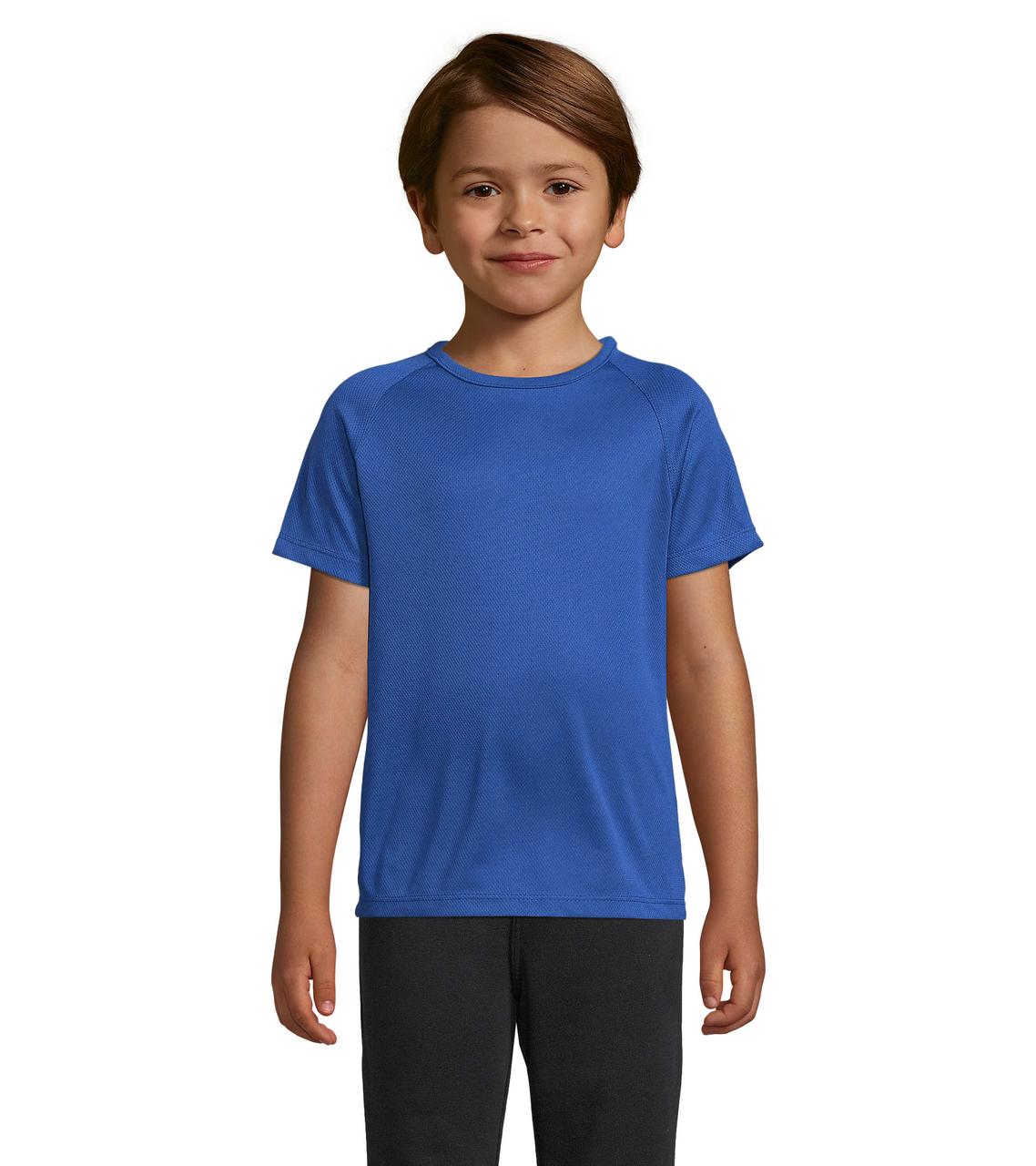 Детская спортивная футболка, синий, SOL S SPORTY KIDS от 6 до 12 лет - фото 1 - id-p1702915757