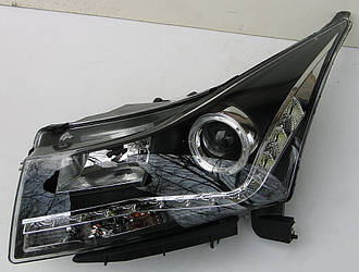 Передні фари Chevrolet Cruze тюнінг led оптика (лінза під ксенон)