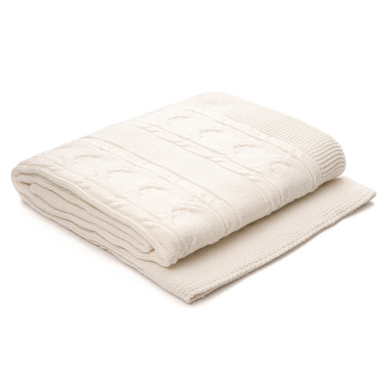 Плед в'язаний аран Ohaina 180x100 Warm White