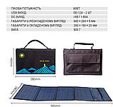 Складна сонячна панель PowerMe PRO Solar Charger 60W, фото 3