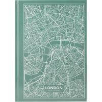 Книга записная А4 Maps London, 96 л.,клетка зеленый