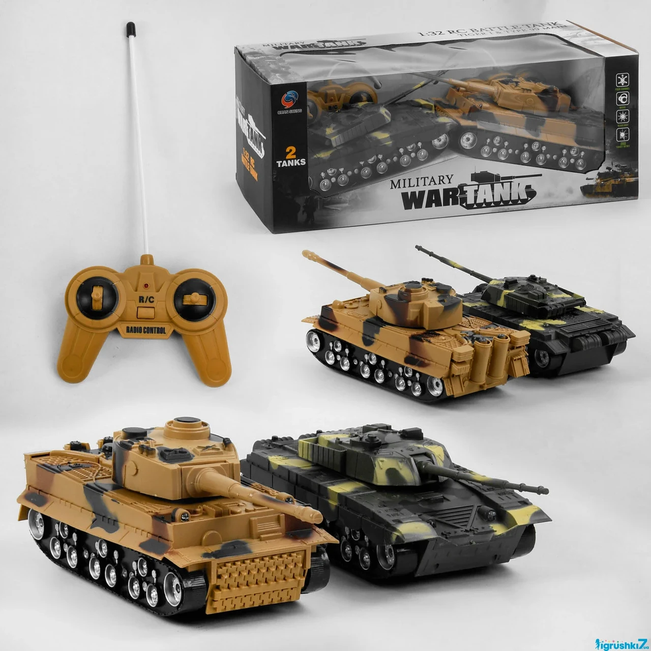 Танковий бій на радіокеруванні 369-23 (24/2) світяться фари, акумулятор 4.8 V, в коробці
