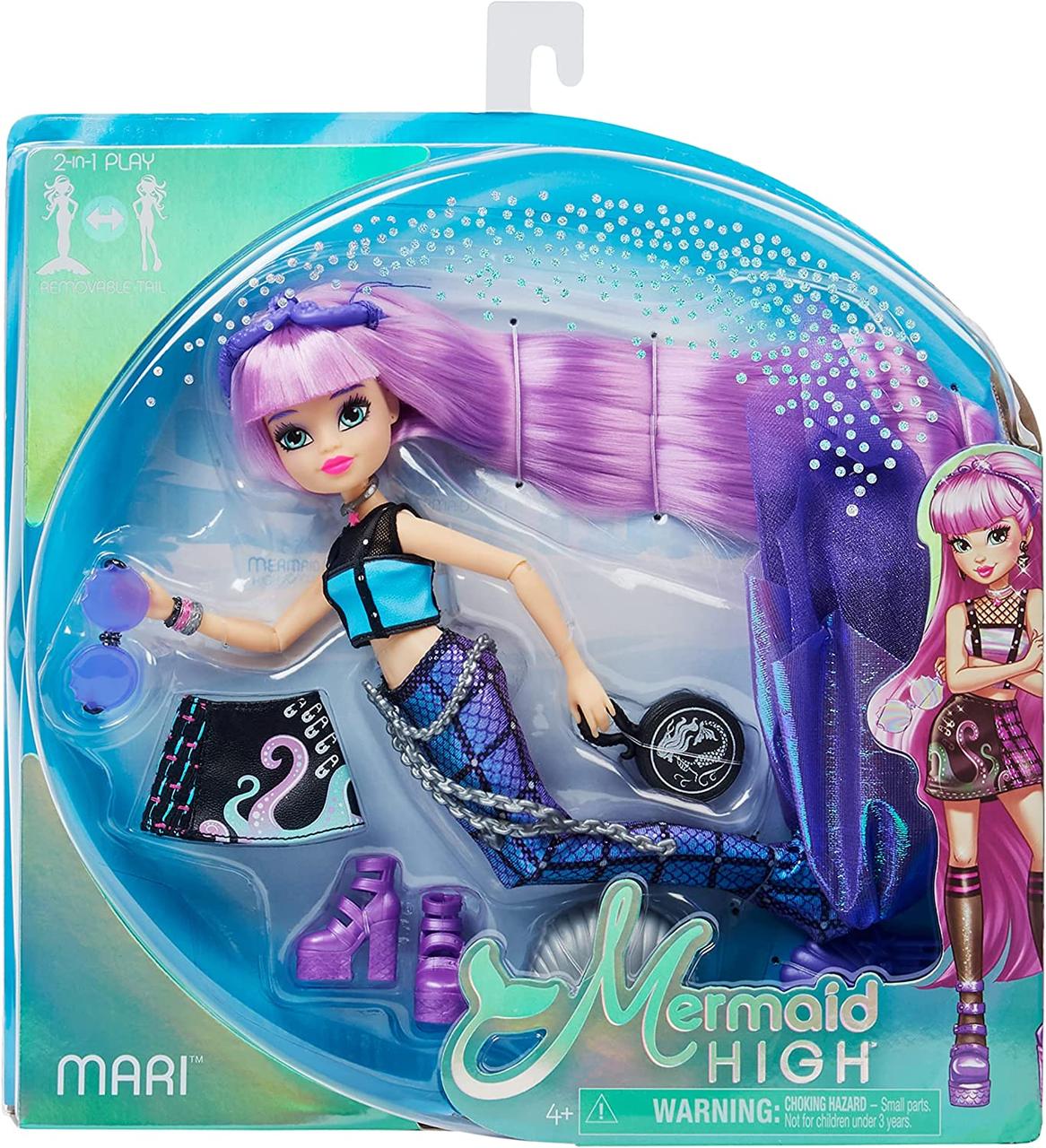 Лялька Русалка Mermaid High Мермейд Хай Русалка Mari 2 в 1 з довгим волоссям (6062291)