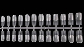 Гелеві типси для нарощування нігтів форма Квадрат 12 розмірів 1 пластина