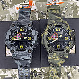 Тактичний водонепроникний багатофункціональний годинник Patriot 002CMGYSU ЗСУ Сірий камуфляж + Коробка, фото 8