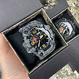 Тактичний водонепроникний багатофункціональний годинник Patriot 002CMGYSU ЗСУ Сірий камуфляж + Коробка, фото 7