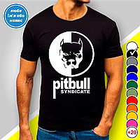 Футболка з принтом "Пітбуль синдикат - Pitbull syndicate" B&W Style