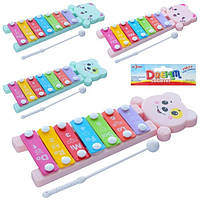 Ксилофон 7 тонів,в кульку,11,5х30,5х2см,2види №668-58-60(144)