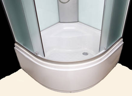 Душовий гідробокс 90*90*210 см переднє скло fabrik, заднє скло white, глибокий піддон, фото 2