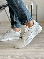 Extrem мужские демисезонные белые кроссовки на шнурках.Весенние мужские кожаные кроссы 44
