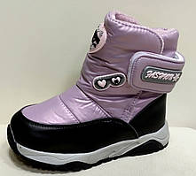 Зимові чобітки дитячі Kimboo 2377-1F фіолетові на дівчинку 25