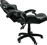Ігрове крісло Extreme BLACK спортивний стілець Крісло спортивне Крісло спортивне геймерське з 2подушками, фото 8