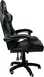 Ігрове крісло Extreme BLACK спортивний стілець Крісло спортивне Крісло спортивне геймерське з 2подушками, фото 3