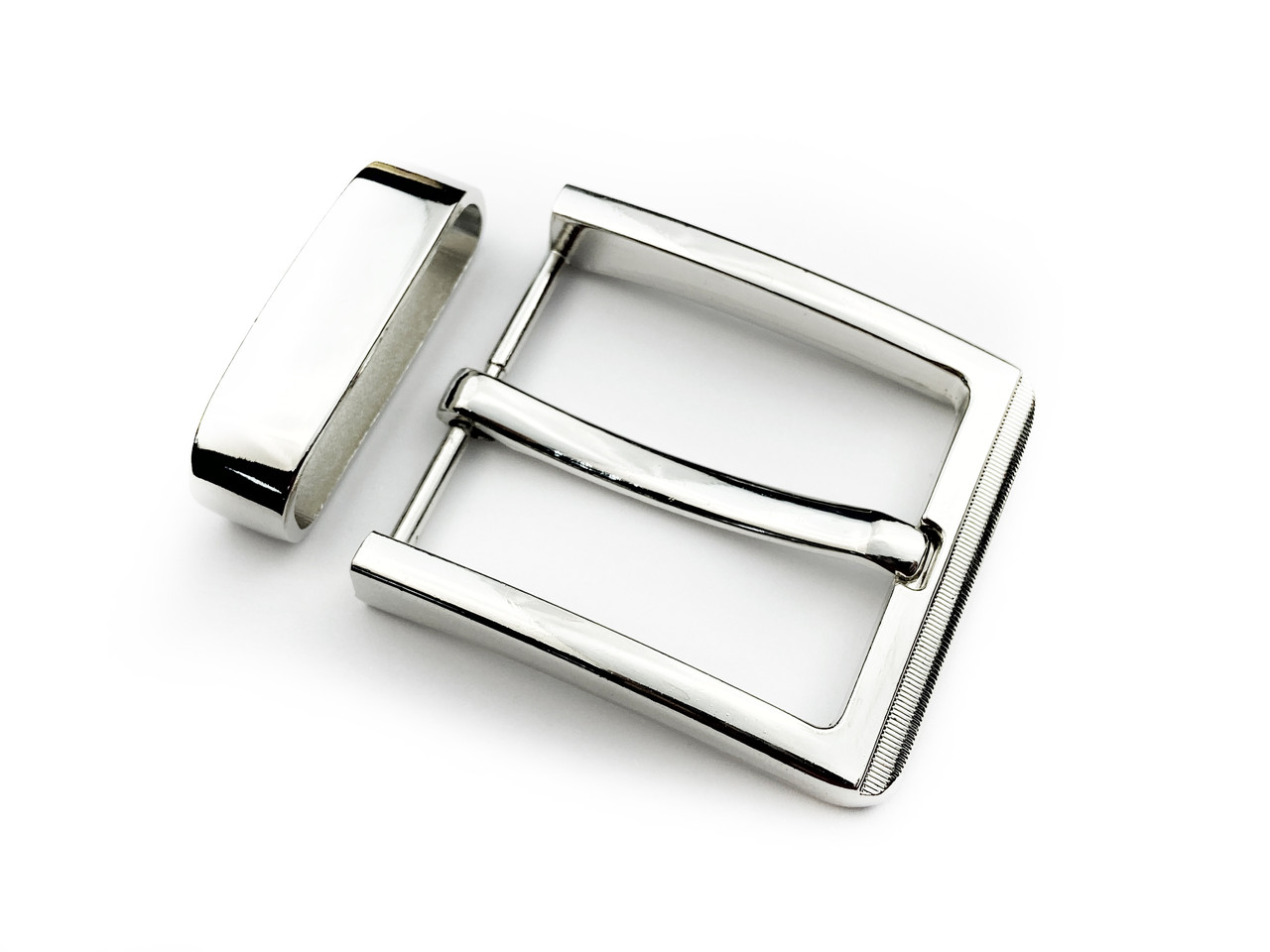 Пряжка ремінна з тренчем 40мм М-23436 колір Нікель, фото 1