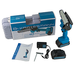 Акумуляторна ланцюгова пила Kraissmann 1521 AKS 20/2 (шина 152 мм, 20V, 2 А·год)