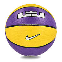 Мяч баскетбольный Nike Playground 2.0 8P Lebron James р. 7 (N.100.4372.575.07) Purple/Amarillo/Black/White