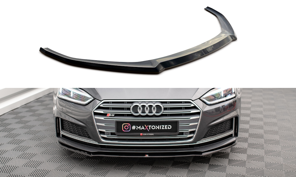 Сплітер Audi A5 B9 S-line / S5 F5 (16-19) тюнінг елерон обвіс (V2)
