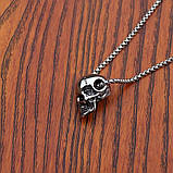 Чоловічий жіночий кулон ланцюжок череп біжутерія хром належить, фото 6