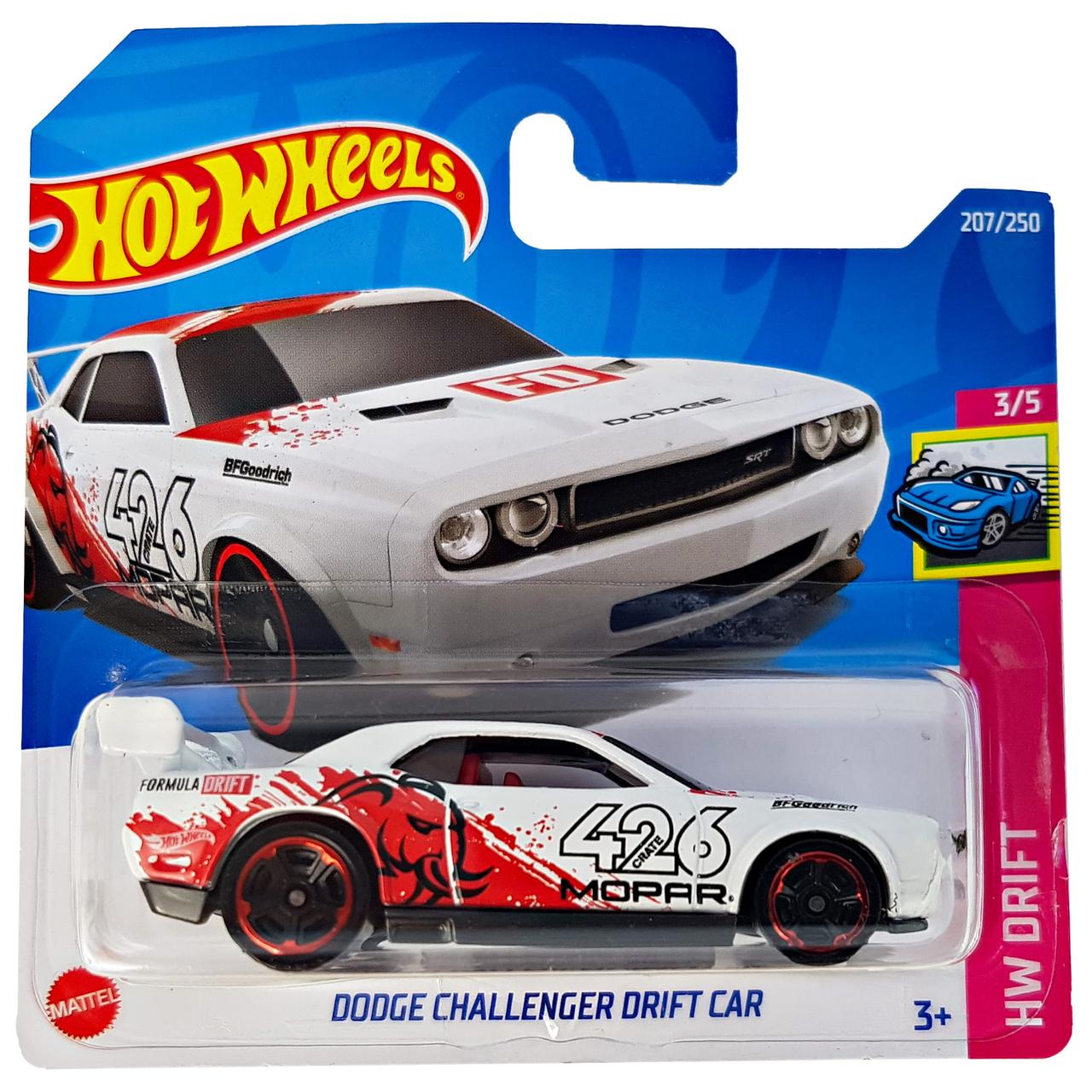 Машинка Хот Вілс 1:64 Dodge Challenger Drift Car колекція HW Drift Hot Wheels Mattel HCV88