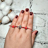 Браслет червона нитка, метелик