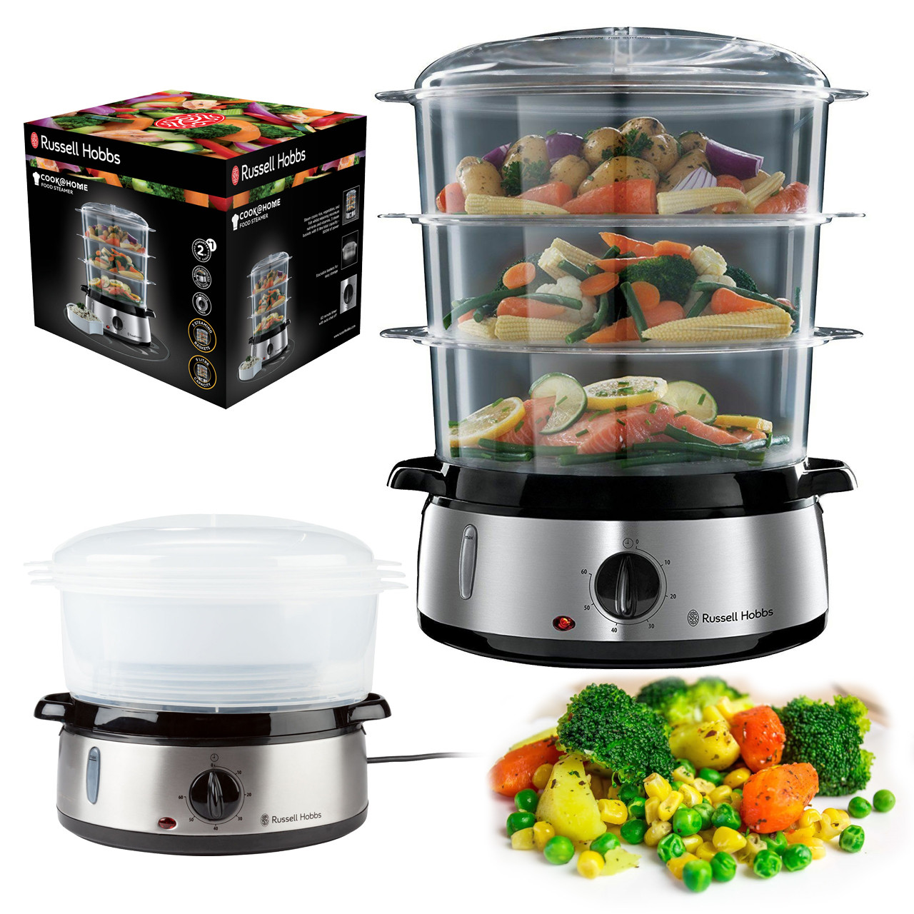Пароварка Russell Hobbs Cook@Home 19271-56 (800 Вт, 60 хв, 9 л, Німеччина), фото 1