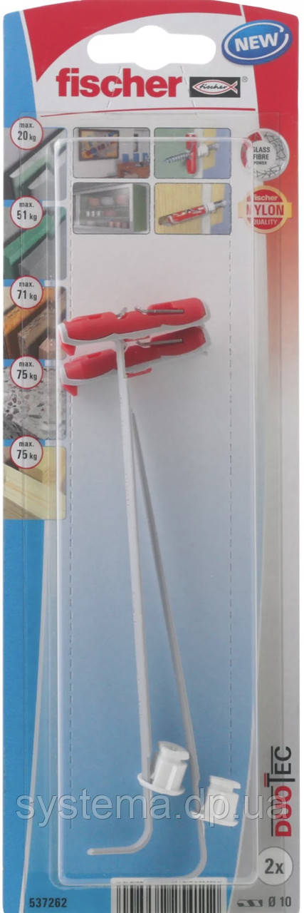 ДЮБЕЛЬ ДЛЯ ЛИСТ. МАТ. DUOTEC 10 (2 ШТ)