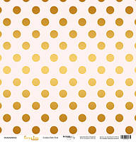 Скрапбумага с золотым тиснением 30x30 Scrapmir Golden Dots Pink - Every Day Gold