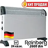 Підлоговий конвекторний нагрівач RAINBERG RB-169 електричний конвектор 2000 Вт білий, фото 2