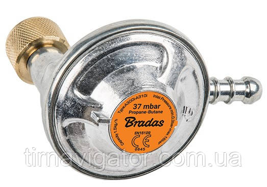 Редуктор газового балона Bradas 3/8"L кутовий (37mbar 1.5kg/h), фото 1