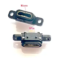 Монтажный разъем micro USB - гнездо мама