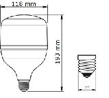 Базові лампи з високим світловим потоком TForce Core HB MV ND 20W  E27 865 G3, фото 3
