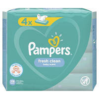 Новинка Детские влажные салфетки Pampers Fresh Clean 4х52 шт (8001841077949) !