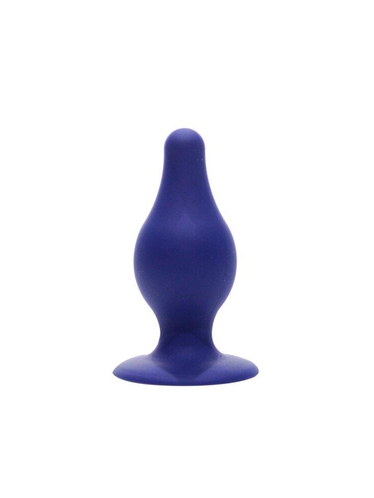 Anal Plug Silexd (модель 2 розмір m) синій двошаровий, силікон+silexpan