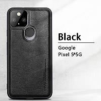 Google Pixel 5a 5G защитный чехол X-LEVEL Leather Back Cover Black